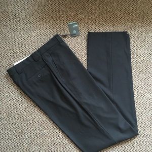 Gianni manzoni men’s dress pants navy 30w wool made in Italy flat front new 63